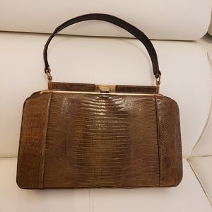 Green Lizard 50s Vintage Handbag/Purse